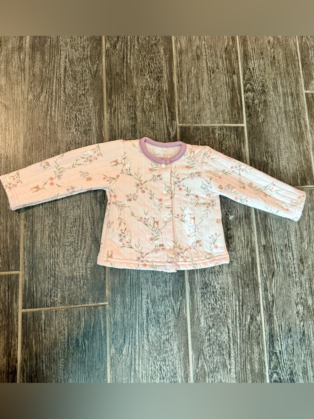 NWOT baby 6-9 month Forest floral cardigan